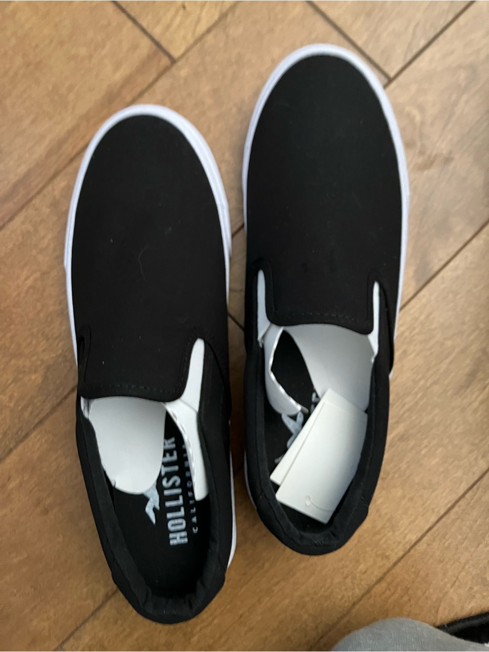 Hollister Black Slip-On Casual Shoes